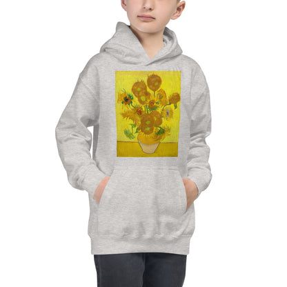 Premium Hoodie - FRONT Print: 12 Sunflowers in a Vase