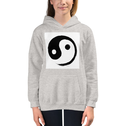 Premium Hoodie - FRONT Print: Ink Brush Yin Yang