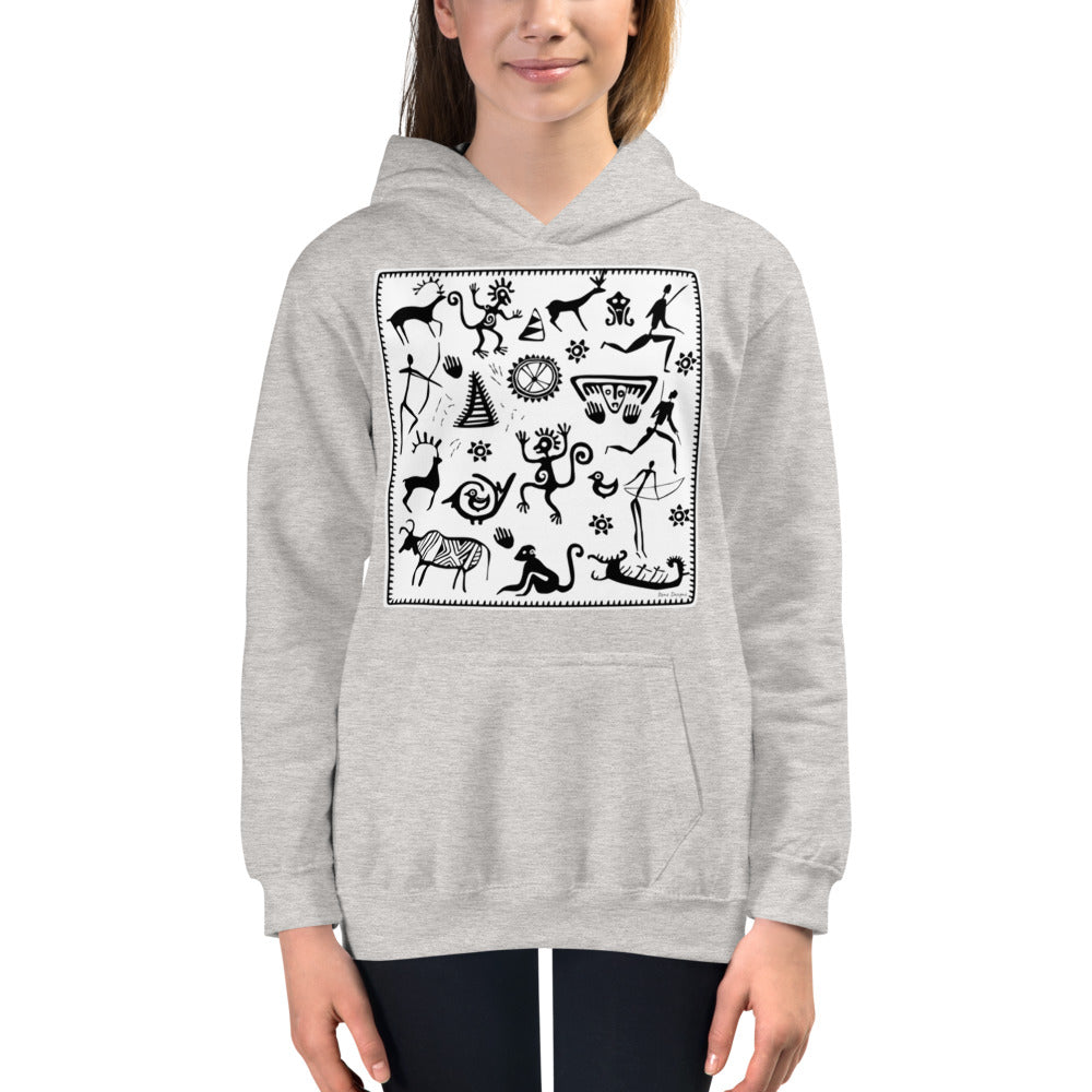 Premium Hoodie - FRONT Print: Petroglyphs