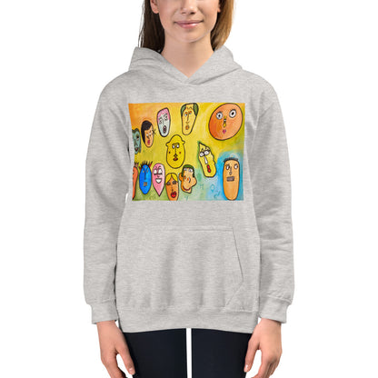 Premium Hoodie - FRONT Print: Funny Faces