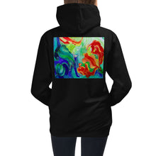 Load image into Gallery viewer, Premium Hoodie - Just BACK: Red Flowers Watercolor
