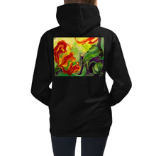 Load image into Gallery viewer, Premium Hoodie - FRONT &amp; BACK Print: Red Flowers Watercolor
