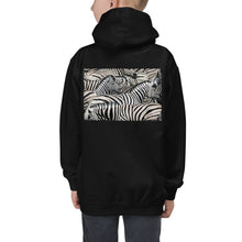 Load image into Gallery viewer, Premium Hoodie - Just BACK: Sharp Dressed Zebra
