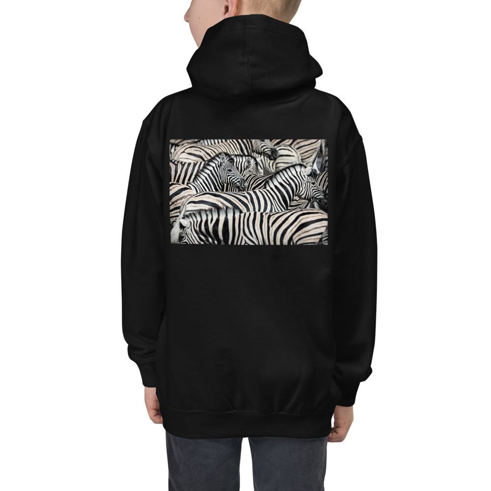 Premium Hoodie - Just BACK: Sharp Dressed Zebra