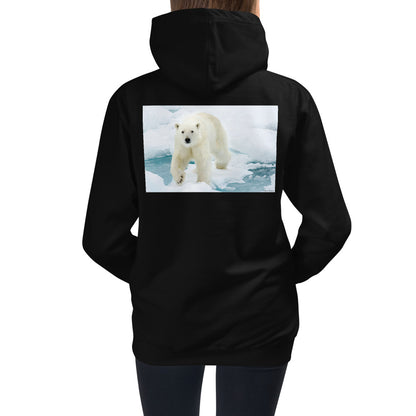 Premium Hoodie - FRONT & BACK Print: Polar Dip & Polar Bear on Ice
