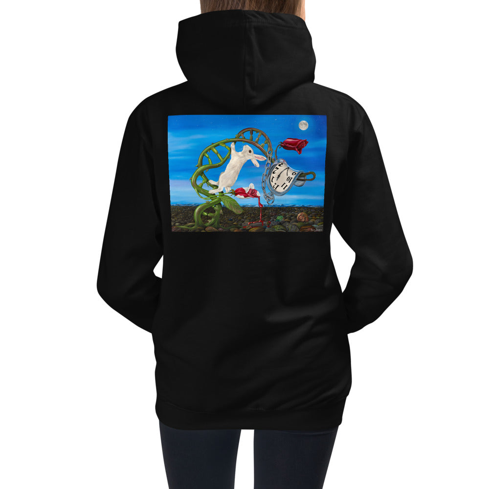 Premium Hoodie - Just BACK: Dali Rabbit