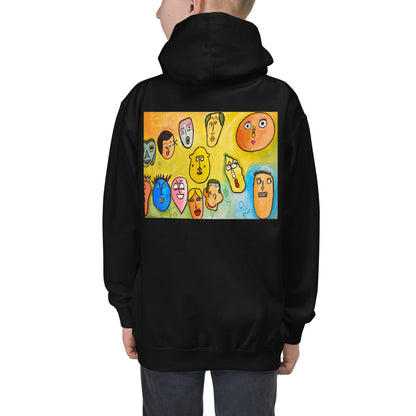 Premium Hoodie - FRONT & BACK Print: Funny Monsters & Funny Faces
