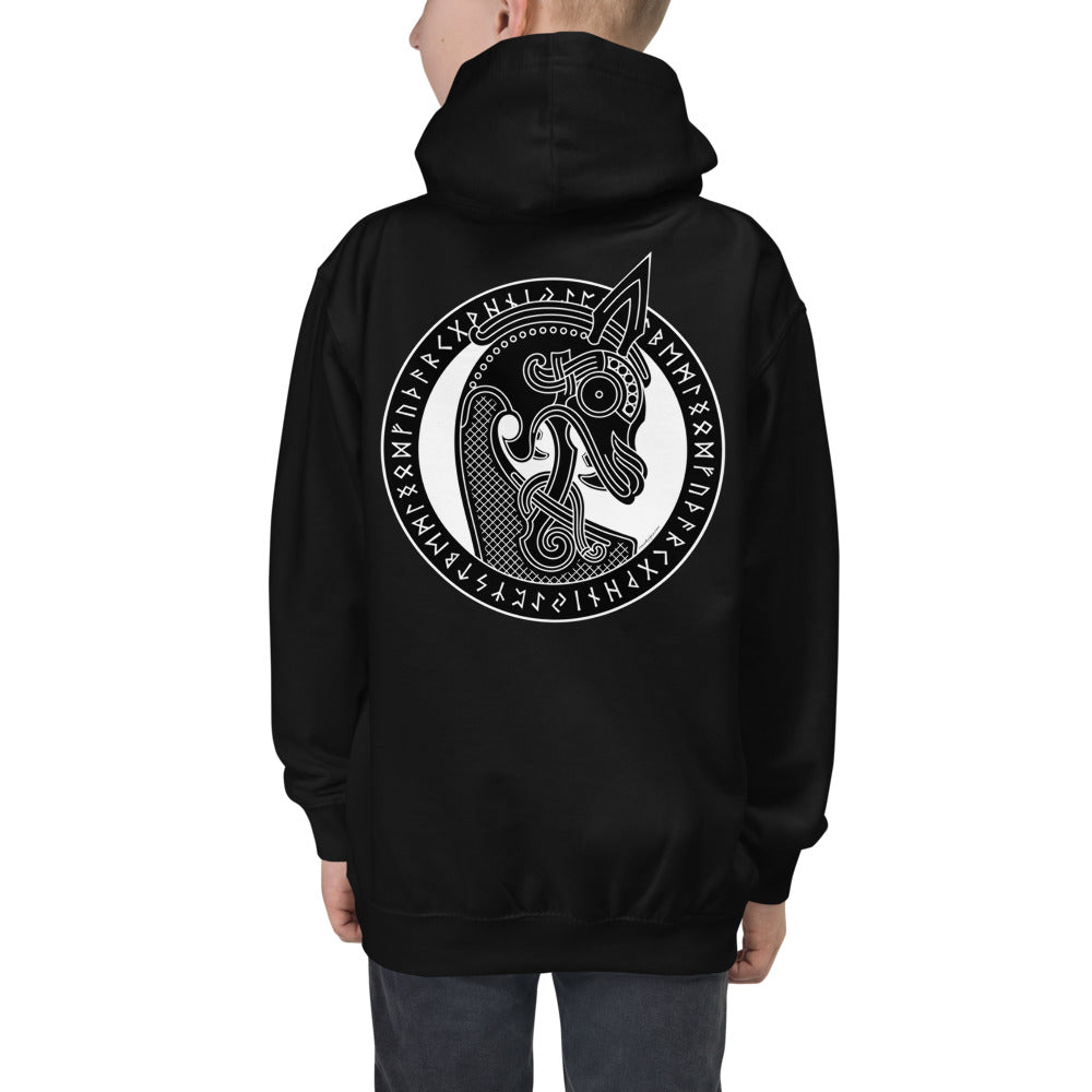 Premium Hoodie - BACK Print: Viking Ship Dragon head