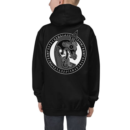 Premium Hoodie - BACK Print: Viking Ship Dragon head