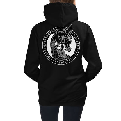 Premium Hoodie - BACK Print: Viking Ship Dragon head