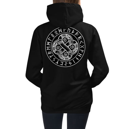 Premium Hoodie - BACK Print: Sea Serpents in Runic Circle