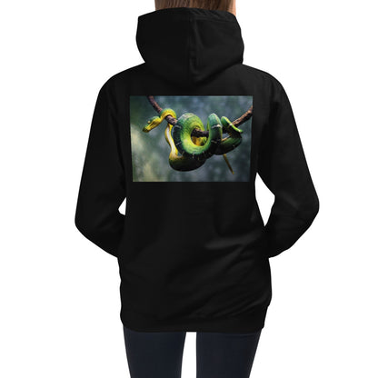 Premium Hoodie - BACK Print: Green Tree Python
