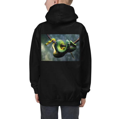 Premium Hoodie - BACK Print: Green Tree Python