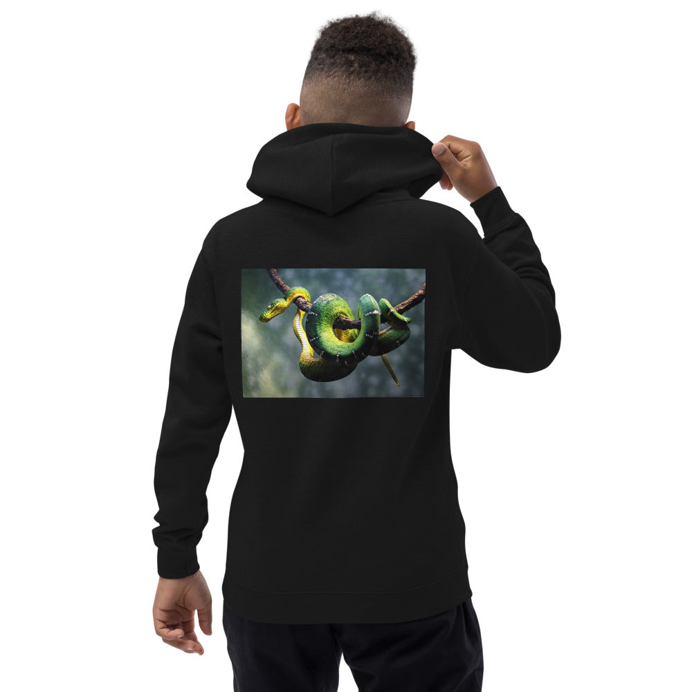 Premium Hoodie - BACK Print: Green Tree Python