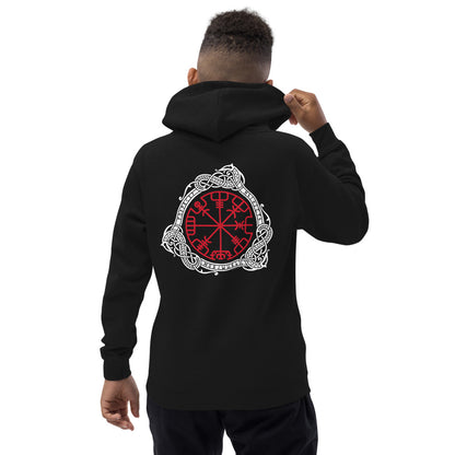 Premium Hoodie - BACK Print: Magical Norse Runic Compass
