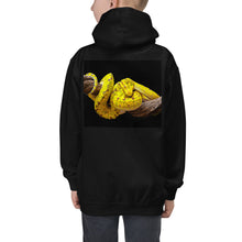 Load image into Gallery viewer, Premium Hoodie - BACK Print: Yellow Green Tree Python
