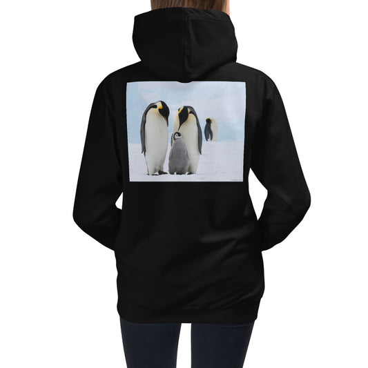 Premium Hoodie - BACK Print: Penguin Family