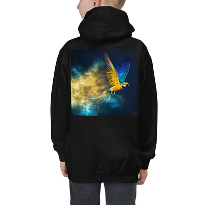 Premium Hoodie - BACK Print: Golden Macaw Dust