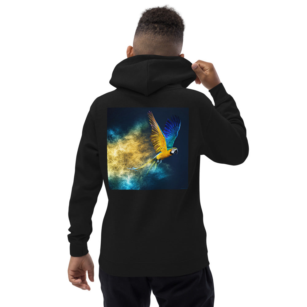 Premium Hoodie - BACK Print: Golden Macaw Dust