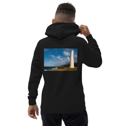 Premium Hoodie - BACK Print: North Point Light House: Hawaii