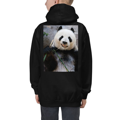 Premium Hoodie - BACK Print: Happy Panda