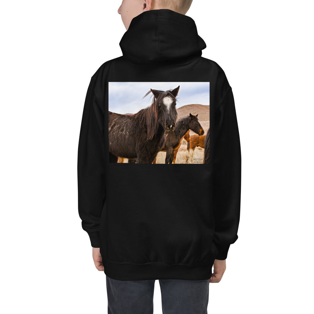 Premium Hoodie - BACK Print: Wild Mustangs