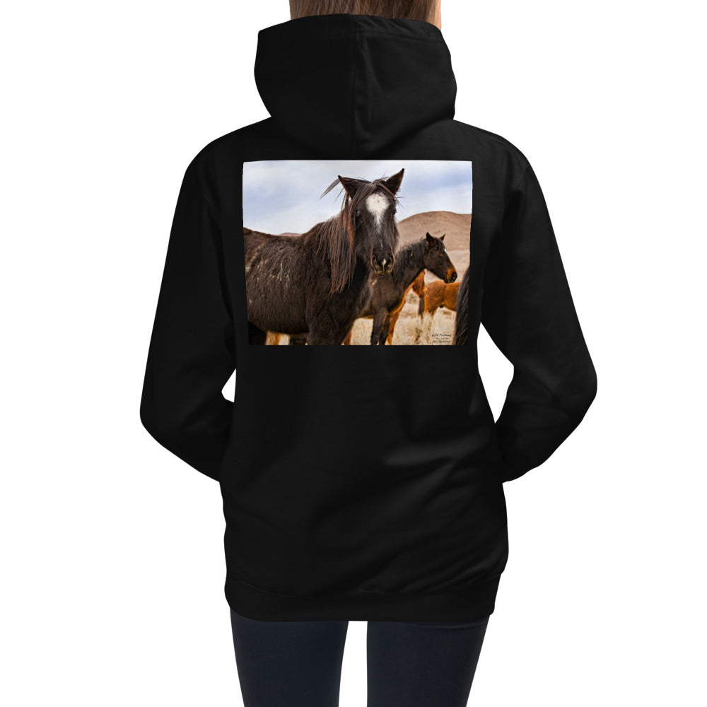 Premium Hoodie - BACK Print: Wild Mustangs