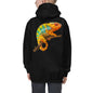 Premium Hoodie - BACK Print: Green & Yellow? Chameleon