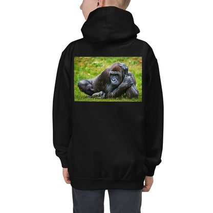 Premium Hoodie - BACK Print: Gorilla in the Grass