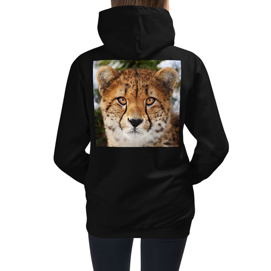 Premium Hoodie - BACK Print: Cheetah Stare