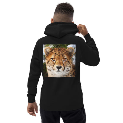 Premium Hoodie - BACK Print: Cheetah Stare
