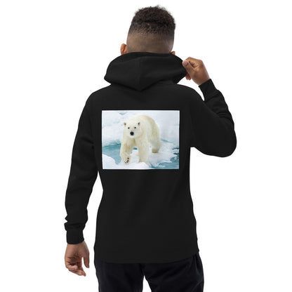 Premium Hoodie - BACK Print: Polar Bear on Ice