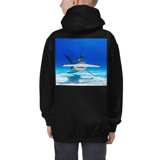 Premium Hoodie - BACK Print: Hammerhead Dead Ahead