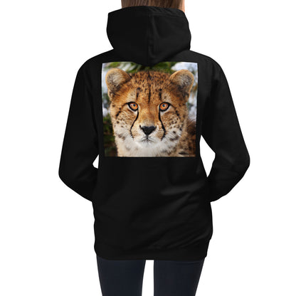 Premium Hoodie - BACK Print: Cheetah Stare
