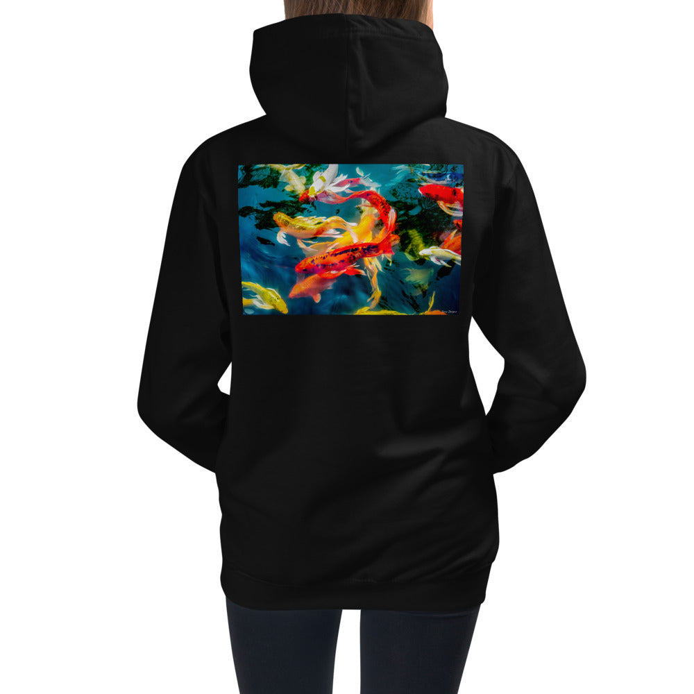 Premium Hoodie - BACK Print: Koi Pond