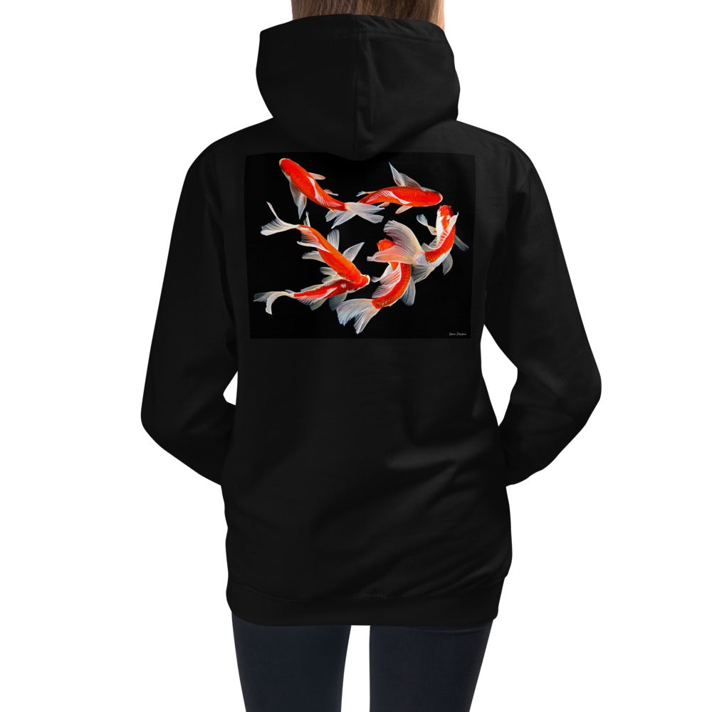 Premium Hoodie - BACK Print: Six Koi