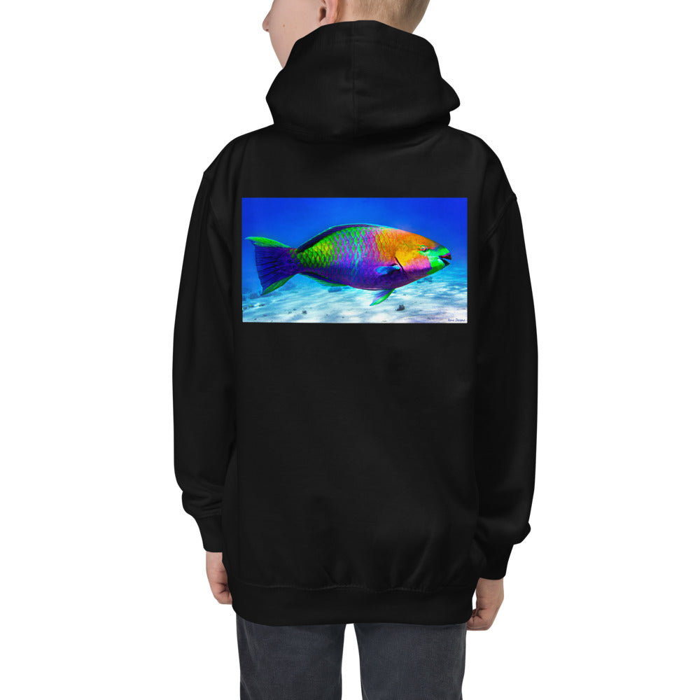 Premium Hoodie - BACK Print: Parrot Fish