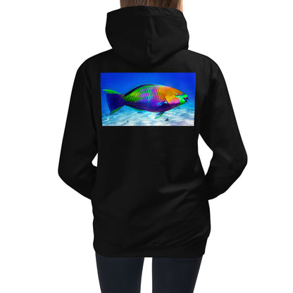 Premium Hoodie - BACK Print: Parrot Fish