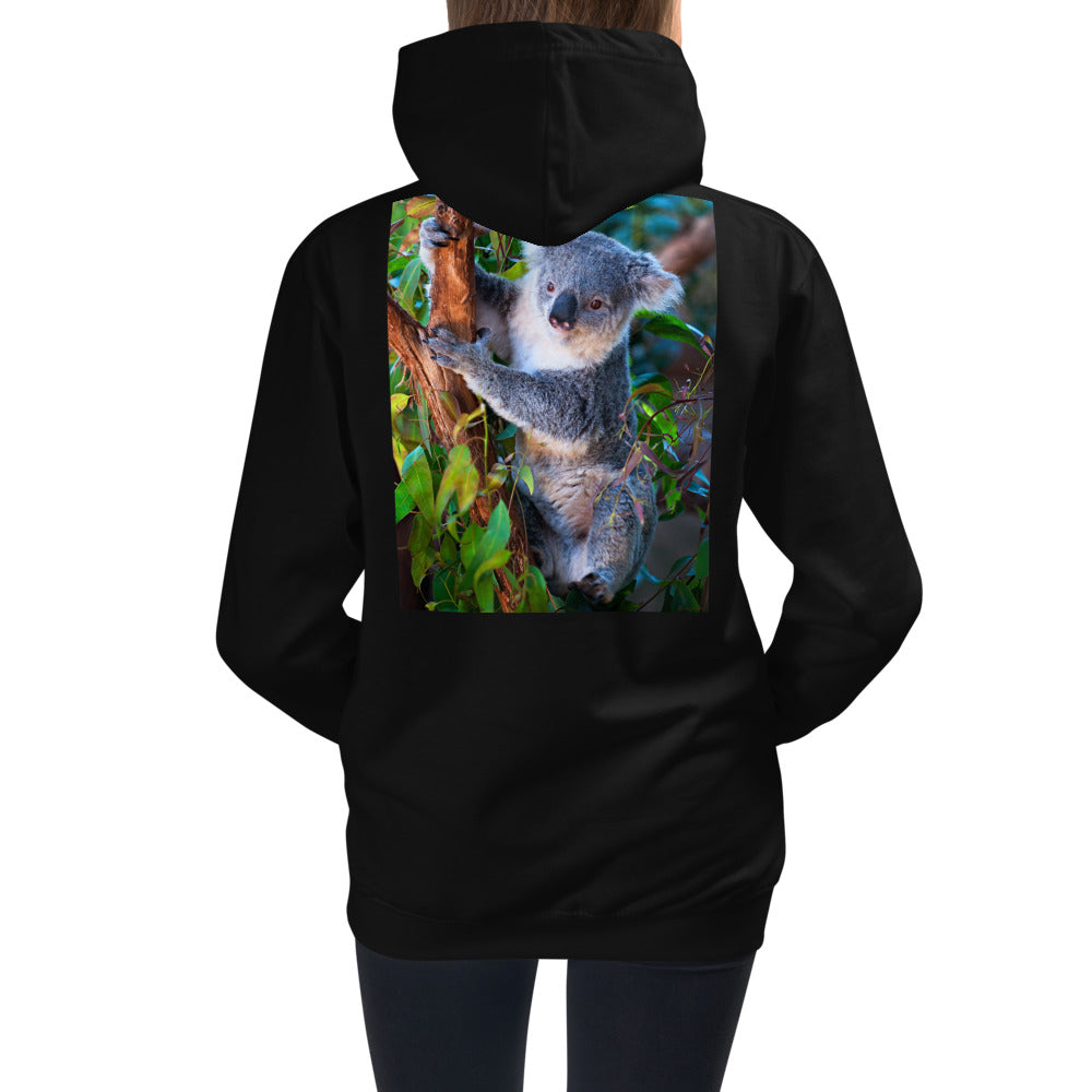Premium Hoodie - BACK Print: Koala in a Tree