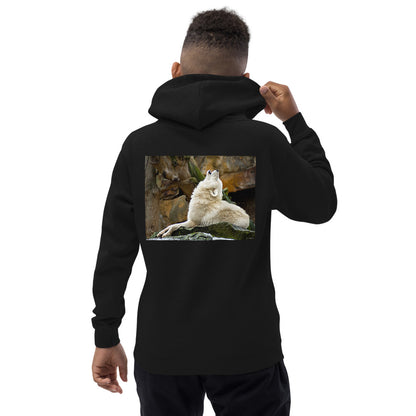 Premium Hoodie - BACK Print: Howling Wolf