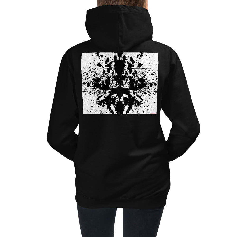 Premium Hoodie - BACK Print: Splat or My Brain Thinking About Space-Time