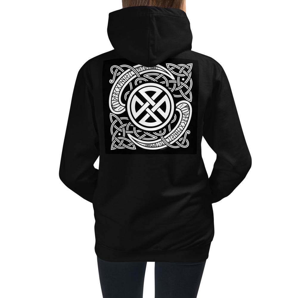 Premium Hoodie - BACK Print: Celtic Knot & Norse Runes