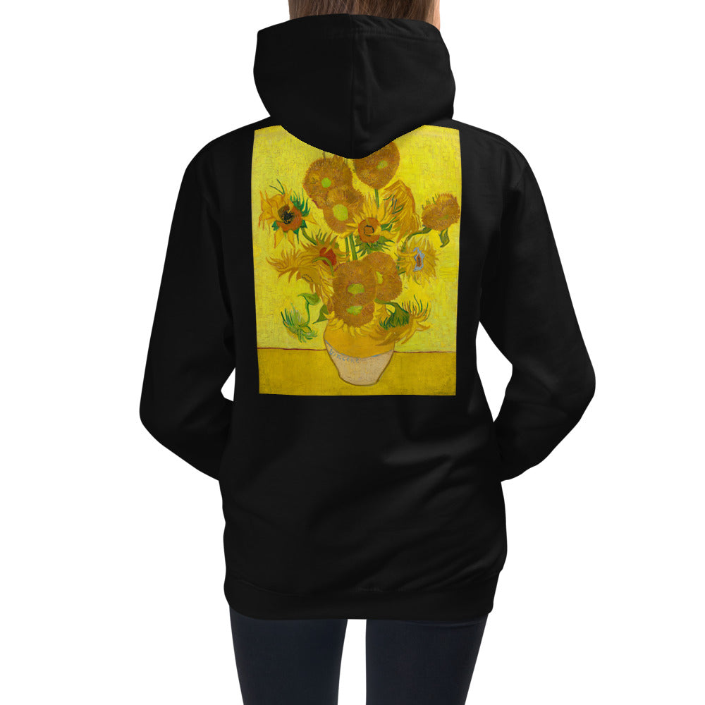 Premium Hoodie - BACK Print: 12 Sunflowers in a Vase