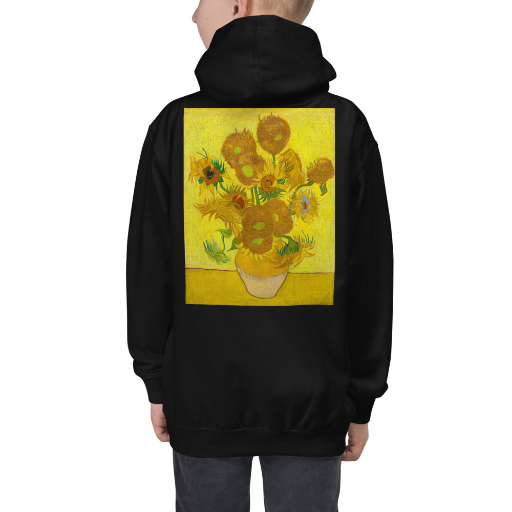 Premium Hoodie - BACK Print: 12 Sunflowers in a Vase