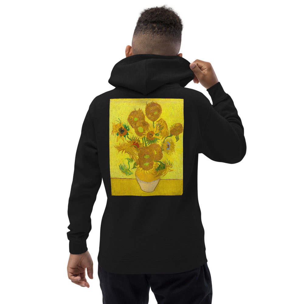 Premium Hoodie - BACK Print: 12 Sunflowers in a Vase