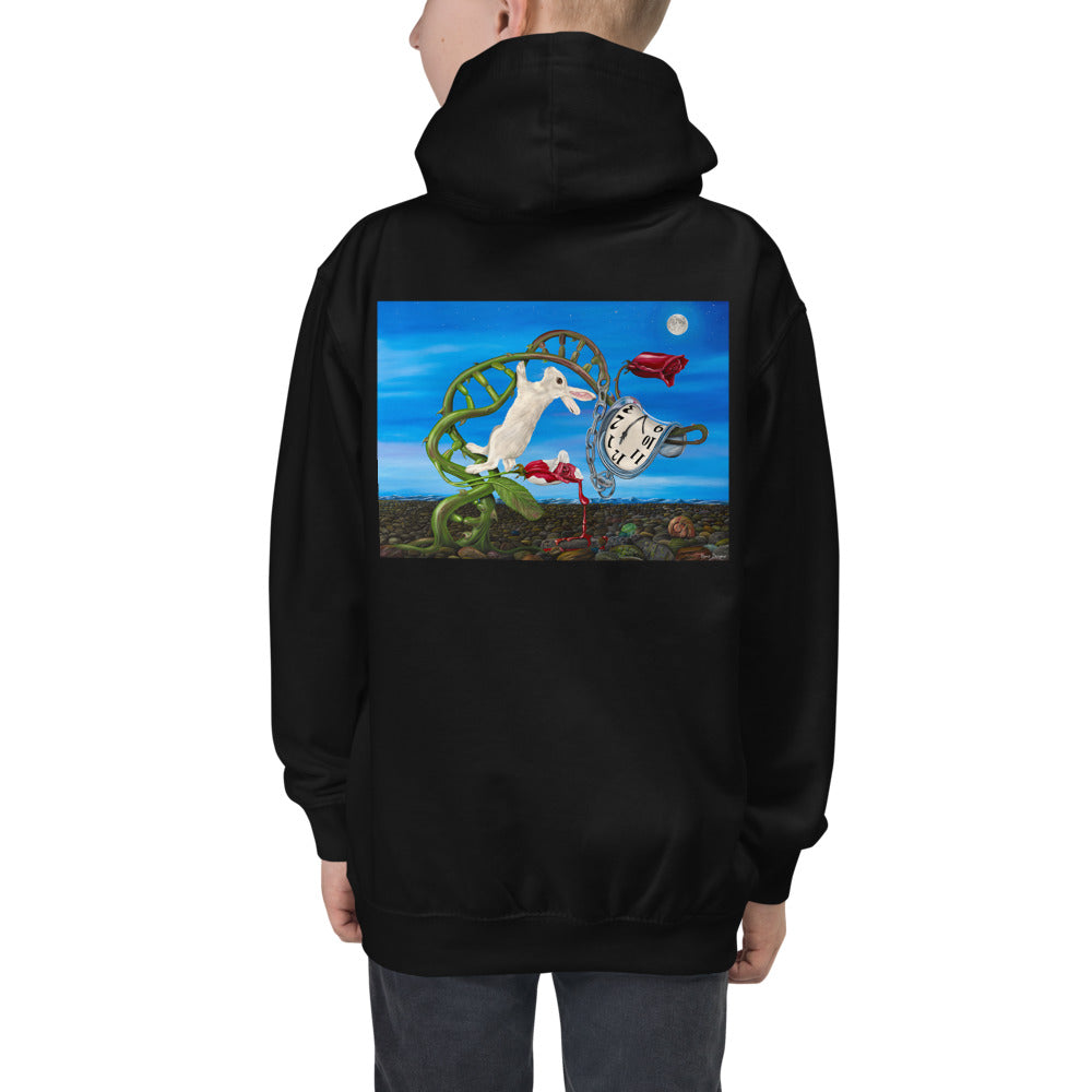 Premium Hoodie - BACK Print: Dali Rabbit