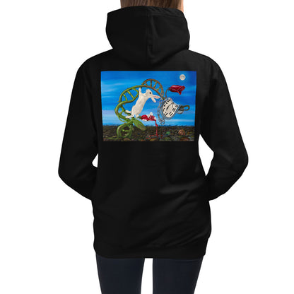 Premium Hoodie - BACK Print: Dali Rabbit