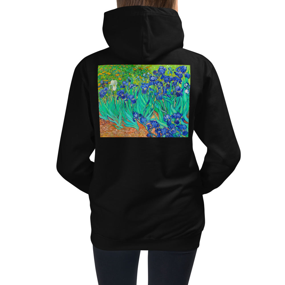 Premium Hoodie - BACK Print: van Gogh: Irises