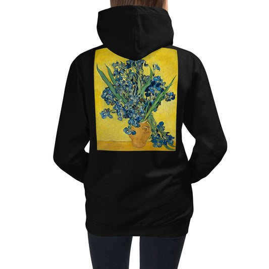 Premium Hoodie - BACK Print: van Gogh: Irises in a Vase