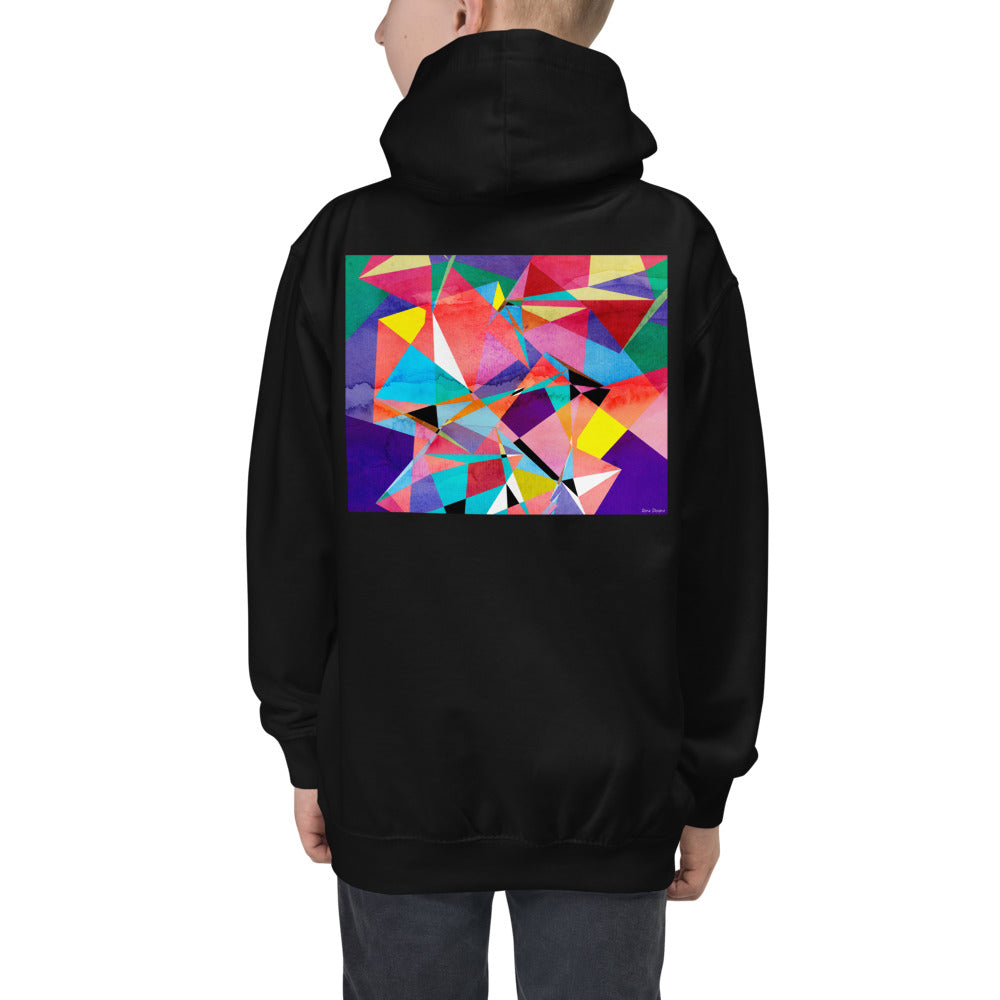 Premium Hoodie - BACK Print: Abstract Triangles
